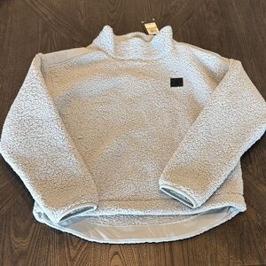 Under Armour Sherpa Turtleneck Sweater Light Blue Gray NWT